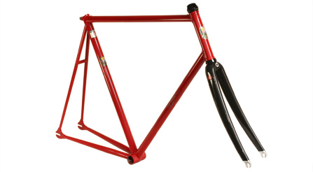  photographic proof of IRIDE high performance frame and components lightest steel track bike frame kit, with fork and headset.photo documentation
