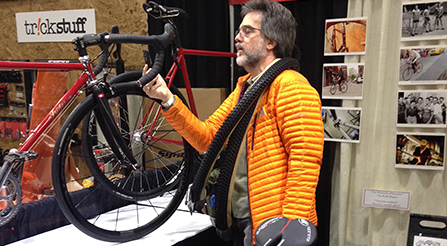 A view of IRIDE italian booth at NAHBS North American Handmade Bicycle Show urban bikes