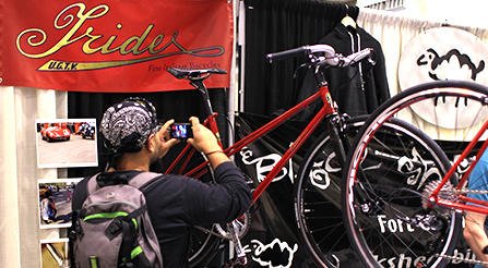 IRIDE usa booth comes together at north american handmade bicycle show 