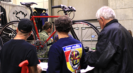 photography of Iride, Fine Italian Bicycle display at North American Handmade Bicycle Show 