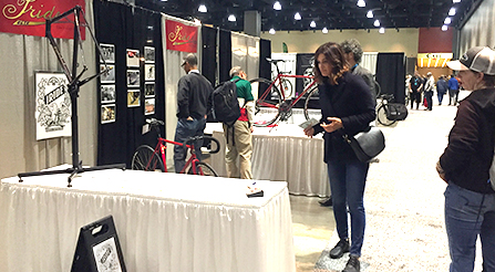 IRIDE usa booth comes together at north american handmade bicycle show 