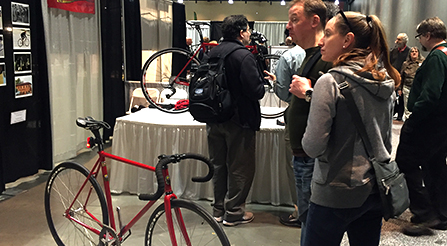 A view of IRIDE italian booth at NAHBS North American Handmade Bicycle Show urban bikes