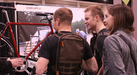 IRIDE usa booth comes together at north american handmade bicycle show 