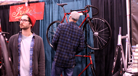 photo of Iride, Fine Italian Bicycle display at North American Handmade Bicycle Show 2014, Charlotte, North Carolina