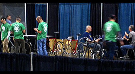 photo of best track bike contest winner Iride, Fine Italian Bicycle display at North American Handmade Bicycle Show 2014, Charlotte, North Carolina