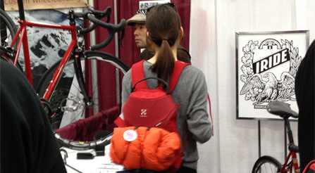 A view of  IRIDE italian booth at NAHBS North American Handmade Bicycle Show urban bikes