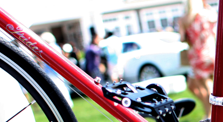 A photo showing that Italian bicycles cause envy at the Hamptons luxury event.