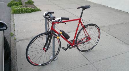 Well-locked-IRIDE-roadster-bicycle bike