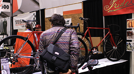 photo of best bike contest winner Iride, Fine Italian Bicycle display at North American Handmade Bicycle Show 