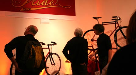 The show engaged many people in the history of Iride and the possibilities of high performance urban cycling.-viewers-fans-of-iride-fine-italian-bicycles-at-gran-fondo-new-york-city-bike-show